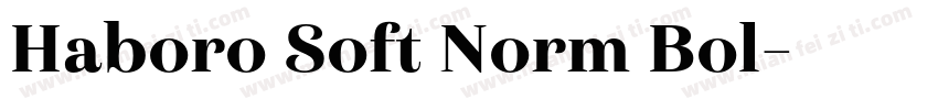 Haboro Soft Norm Bol字体转换
